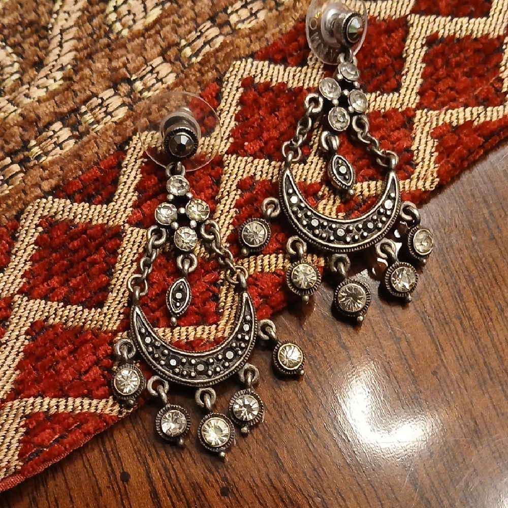 Elegant Silver Chandelier Earrings